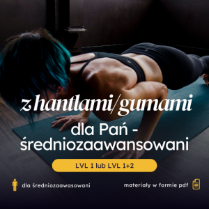 Trening z hantlami i/lub gumami dla Pań